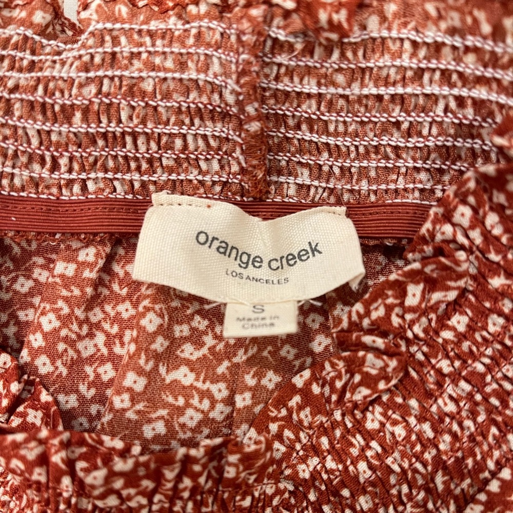 Floral smock neck dress in Rust! - Picture 5 of 5
